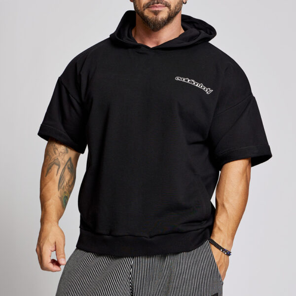Short-sleeve hoodie Evolution Body Black 2609BLACK - Image 4