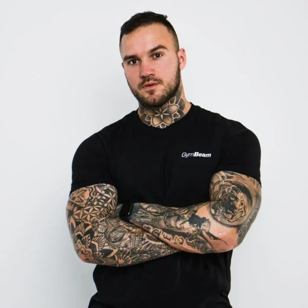 Ανδρικό Basic T-shirt Black - GymBeam - Image 2
