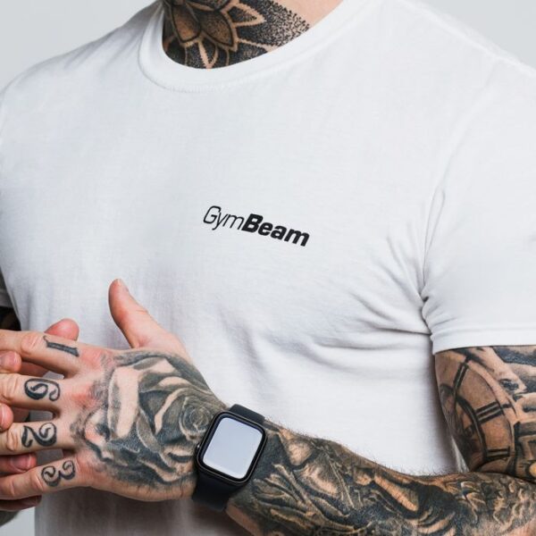 Ανδρικό T-Shirt Basic White - GymBeam - Image 2