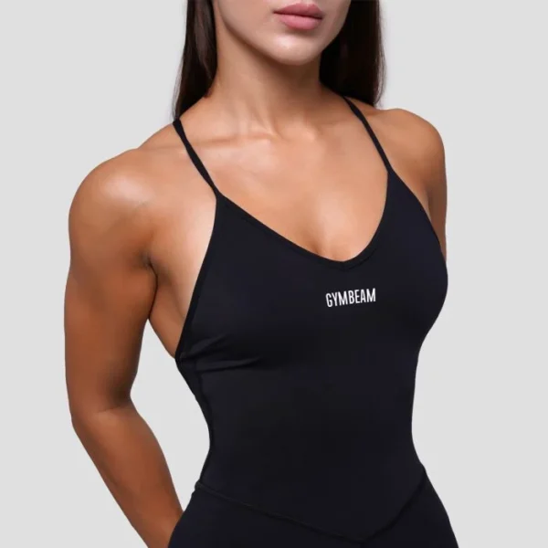 Γυναικεία ολόσωμη φόρμα FIT Black - GymBeam - Image 3