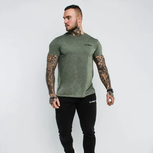 Ανδρικό T-Shirt Basic Heather Military - GymBeam - Image 3