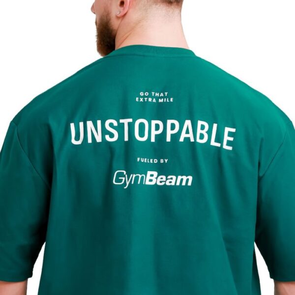 Unstoppable Oversized T-Shirt Green- GymBeam - Image 4