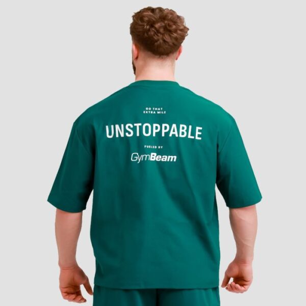 Unstoppable Oversized T-Shirt Green- GymBeam - Image 3