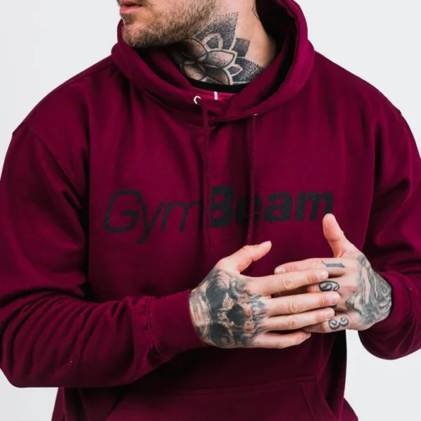 Ανδρικό Φούτερ PRO Burgundy - GymBeam - Image 2