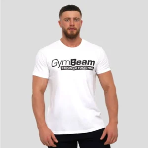 Ανδρικό μπλουζάκι Stronger Together White - GymBeam