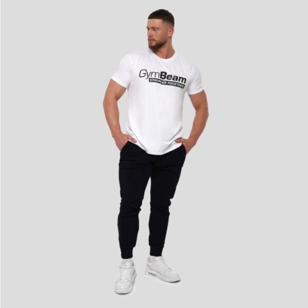 Ανδρικό μπλουζάκι Stronger Together White - GymBeam - Image 3