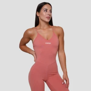 Γυναικεία ολόσωμη φόρμα FIT Salmon - GymBeam