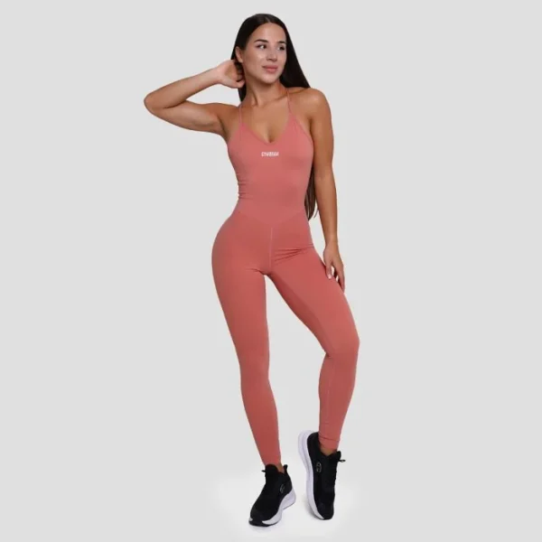 Γυναικεία ολόσωμη φόρμα FIT Salmon - GymBeam - Image 3