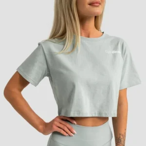 Γυναικείο T-Shirt Limitless Cropped Eucalypt - GymBeam
